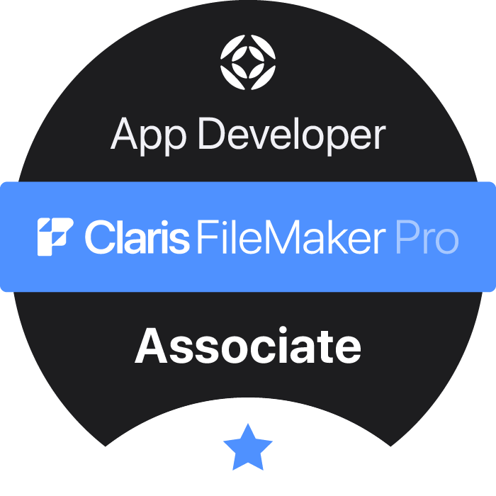 App Developer for Claris FileMaker Pro Associate badge