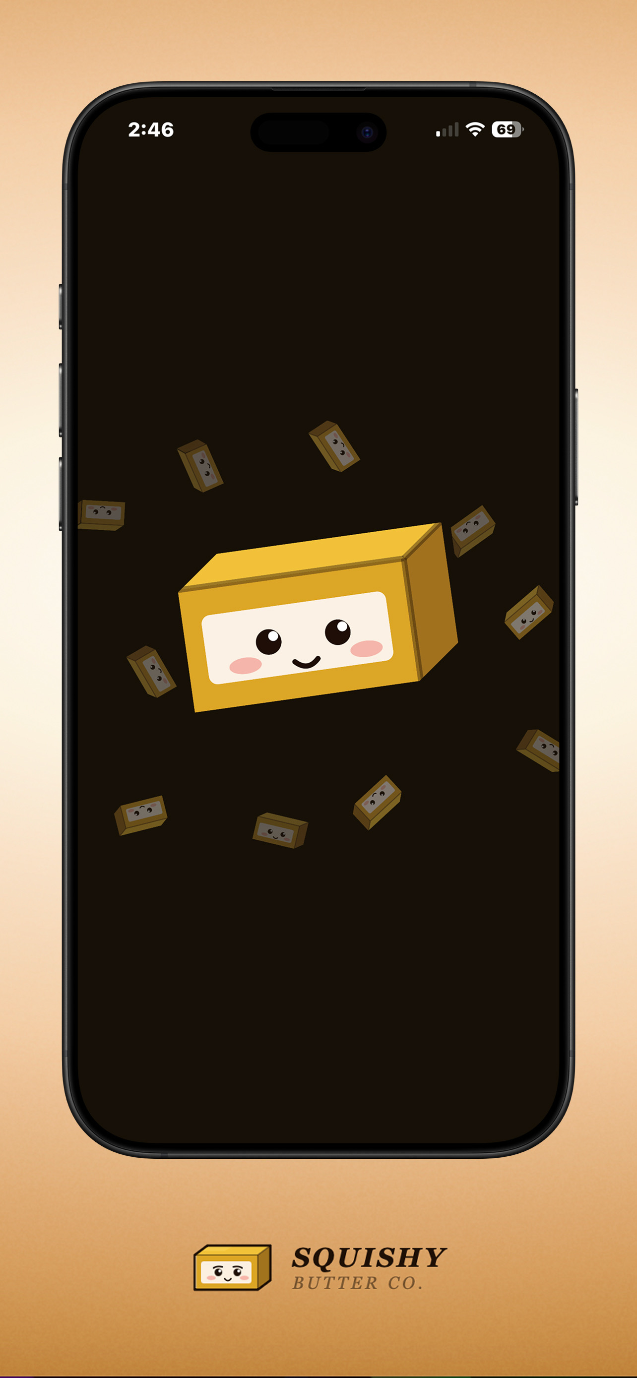 Squishy Butter iOS app - main squish screen