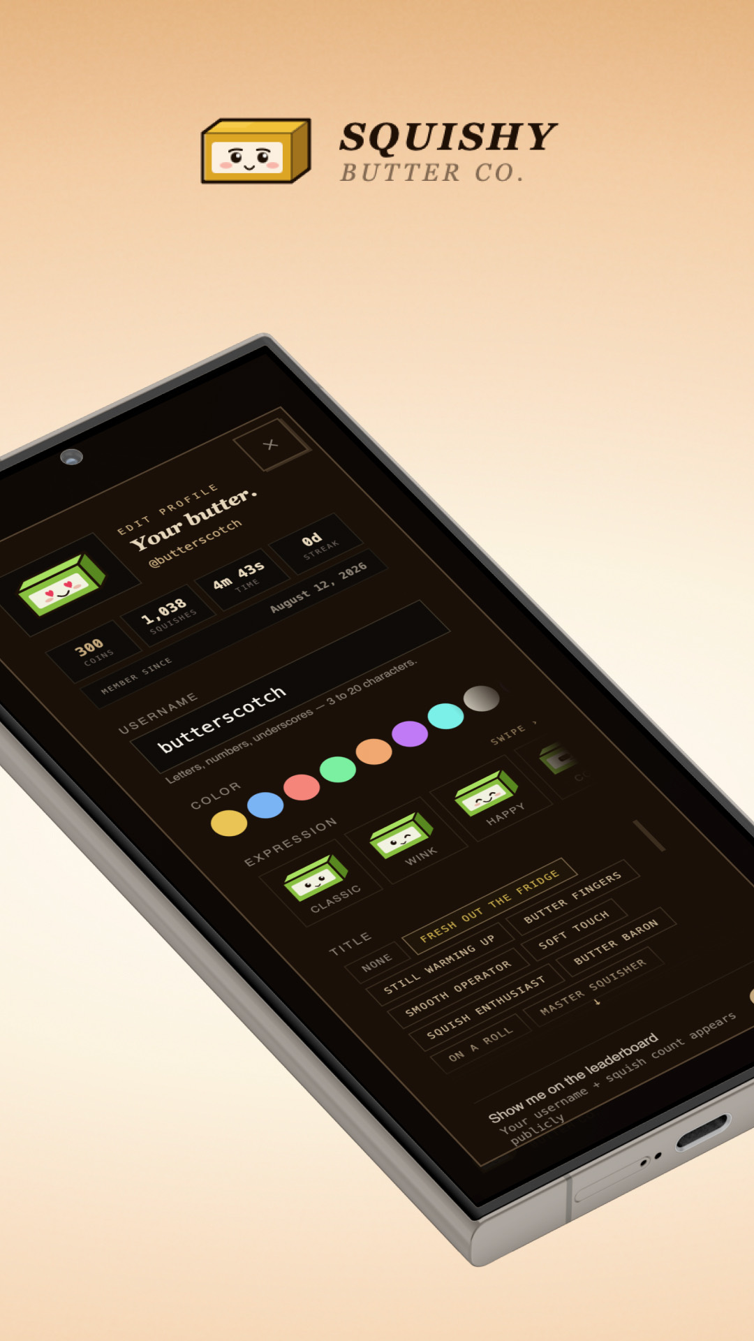 Android customization - butter color and expression picker