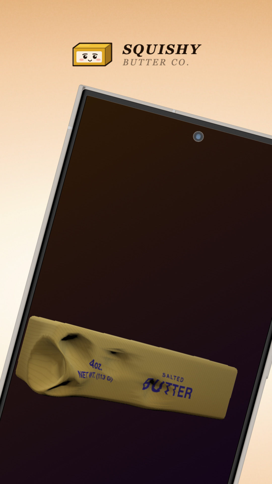 Android main squish screen - classic butter heavily dented