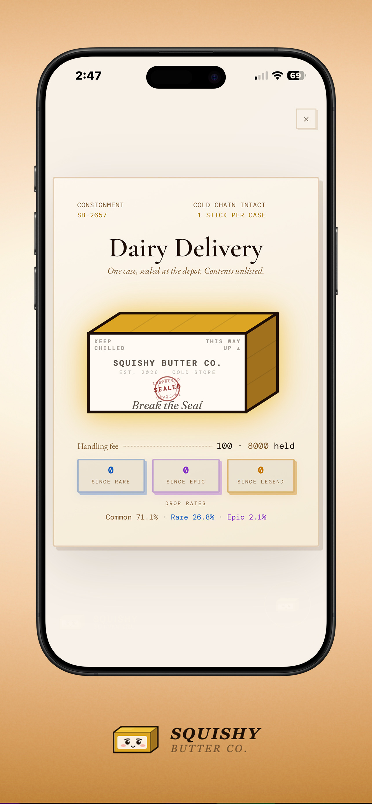 Dairy Delivery - order tracking screen with delivery details
