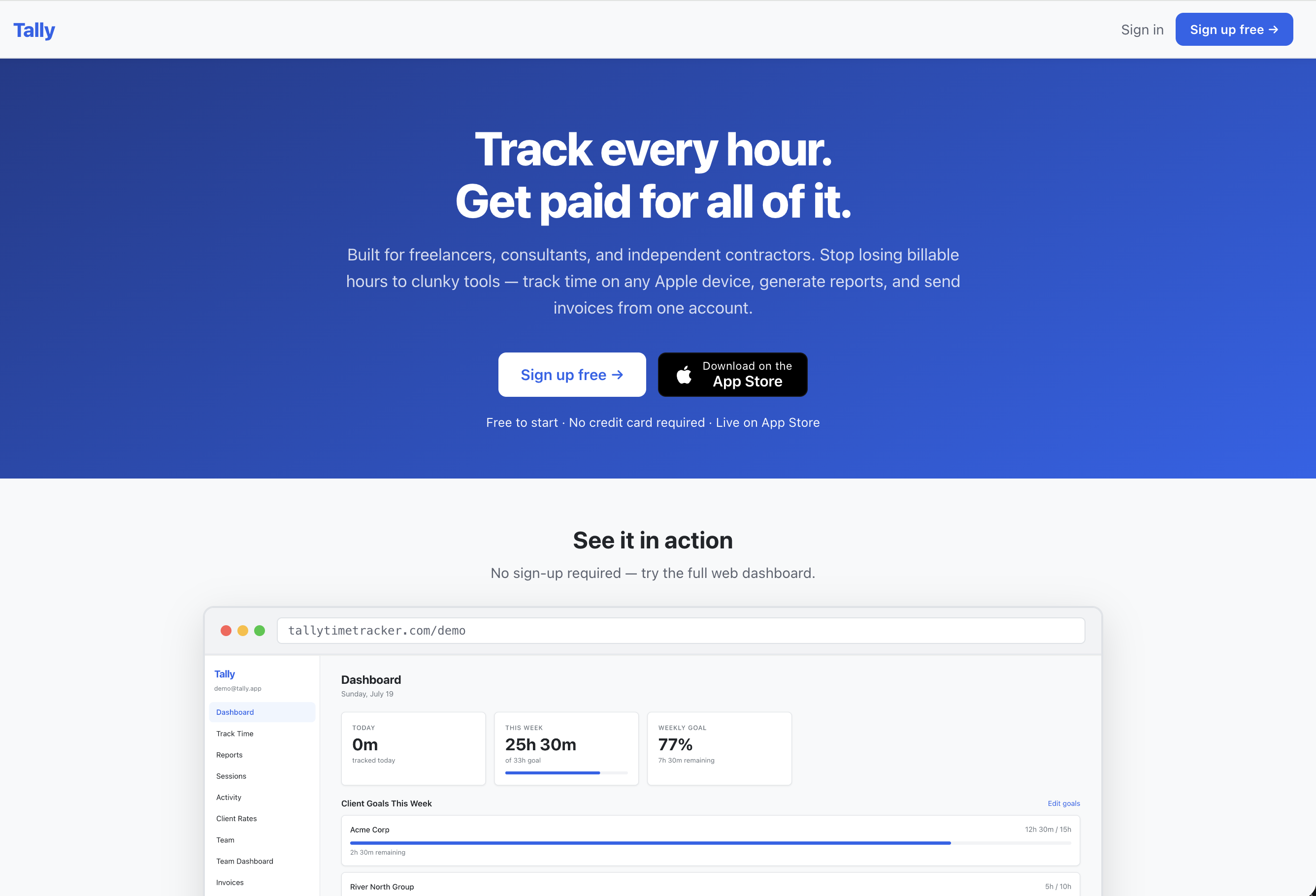 Tally — Time Tracker