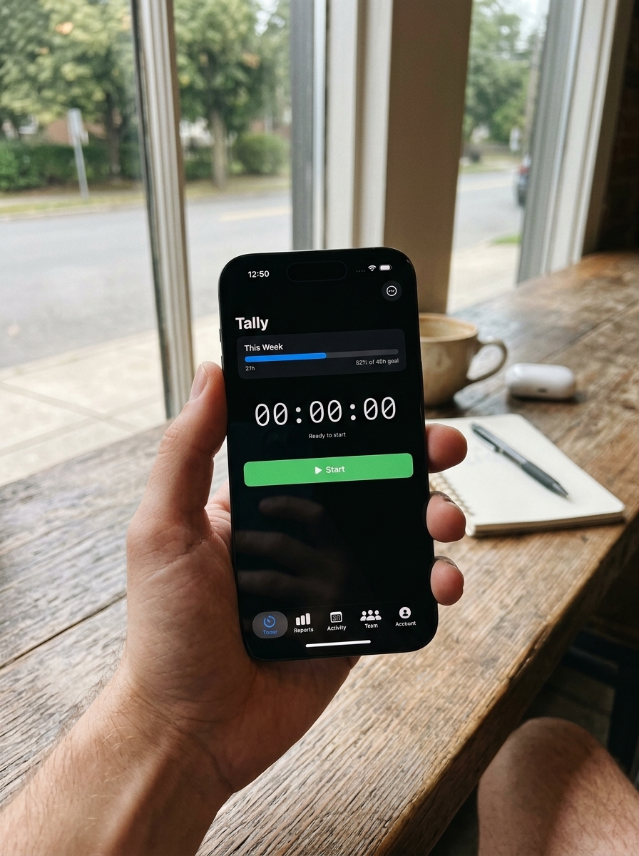 Tally Time Tracker on iPhone