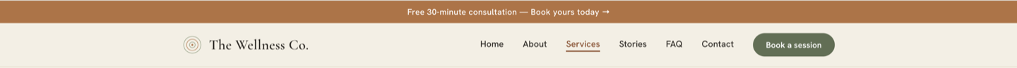 Customizable promotional banner linking to pre-selected checkout