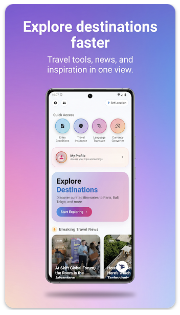 Explore destinations faster — travel tools, news, and inspiration in one view